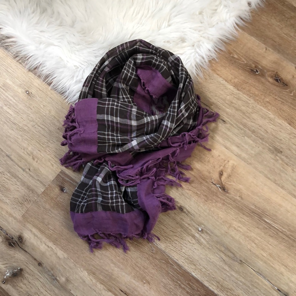 Gray & Purple Lightweight GAP Scarf/Face Covering